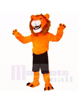 Orange Glorieux Lion Costumes De Mascotte Adulte