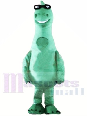 Déguisement de mascotte dinosaure dinosaure Big Mouth Green Animal