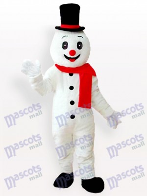 Noël Noël homme de neige avec un costume de mascotte de chapeau
