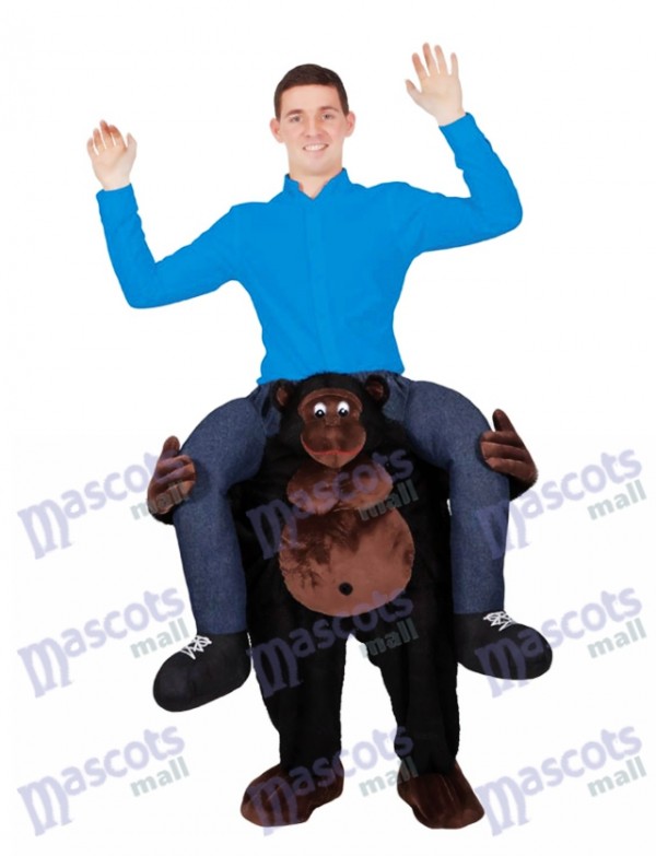 Monter sur le gorille d'épaule me transporter sur le costume de mascotte Piggy Back Ride Outfit