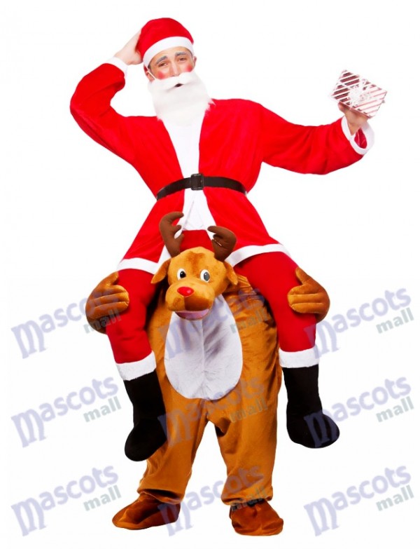 Reindeer Carry Me Costume mascotte renne Carry Santa Claus Christmas Déguisement