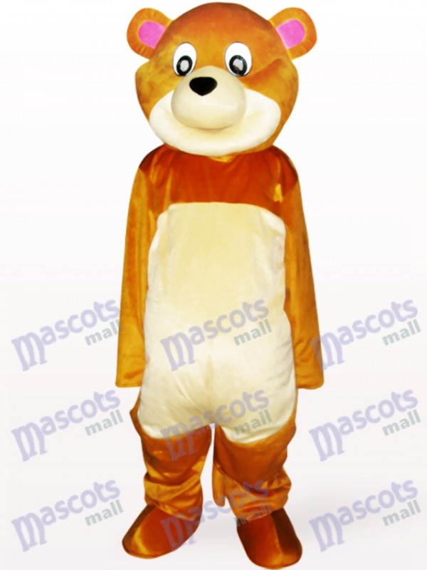 Costume de mascotte adulte d'ours de bouche ronde