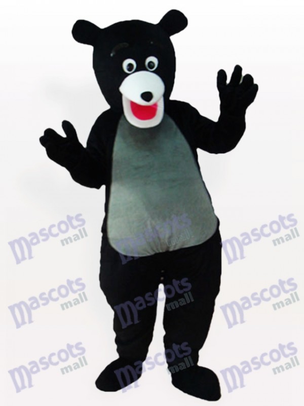 Costume de mascotte d'ours noir obèse