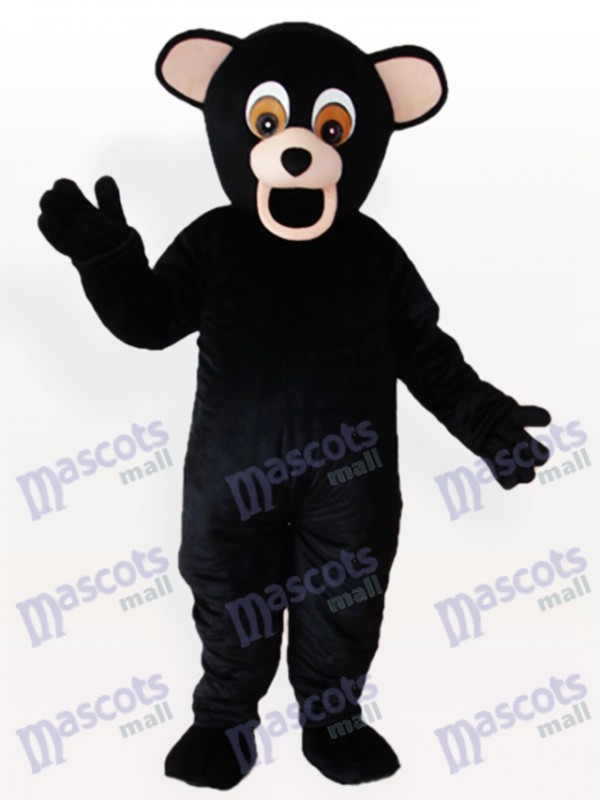 Costume de mascotte d'animal noir d'ours