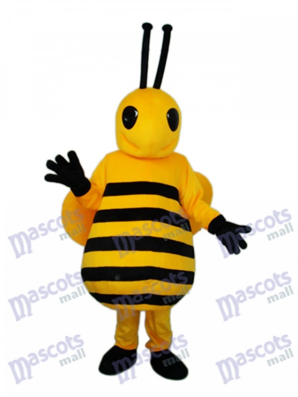 Petit insecte de costume de mascotte d'abeille jaune