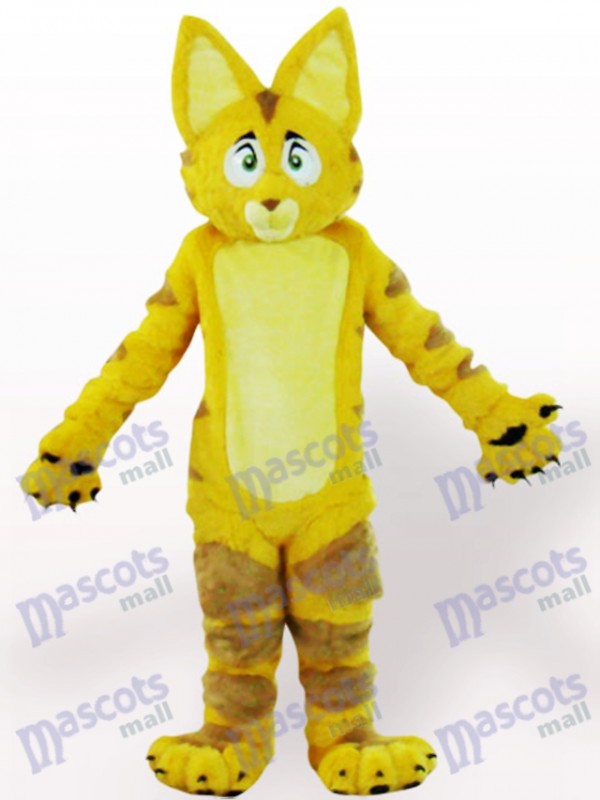 Costume de mascotte adulte animal chat jaune
