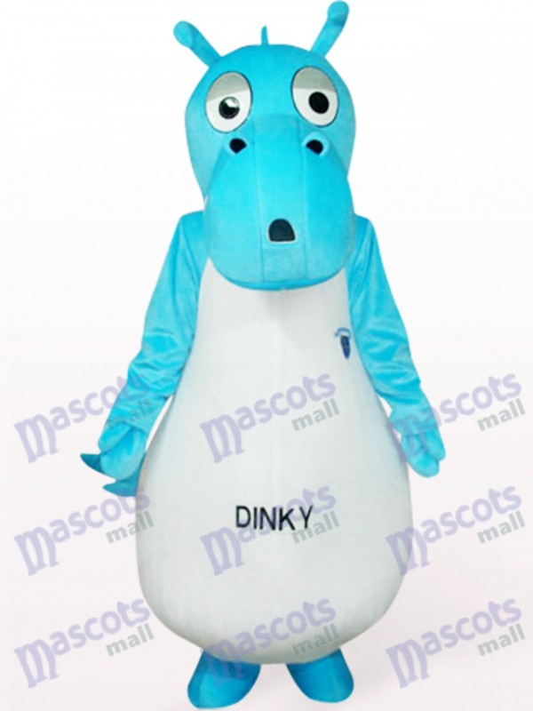 Costume de mascotte de Protoceratops en vêtements bleus