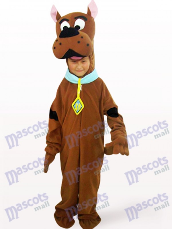Costume de mascotte d'animal de Brown Dog Open Face Kids
