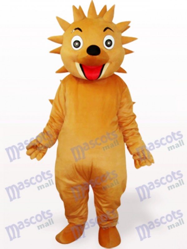 Costume de mascotte adulte jaune brun hérisson