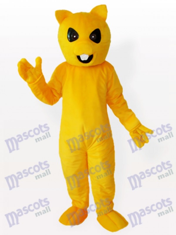 Costume d'animal de mascotte de renard jaune et blanc