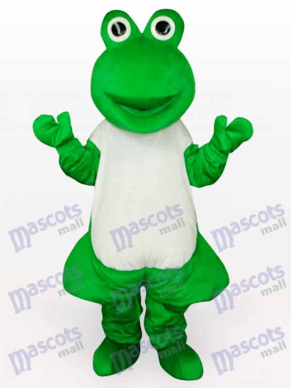 Costume drôle de mascotte adulte vert grenouille