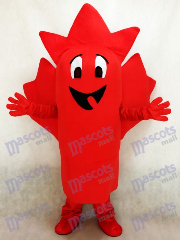rouge feuille d'érable Costume de mascotte