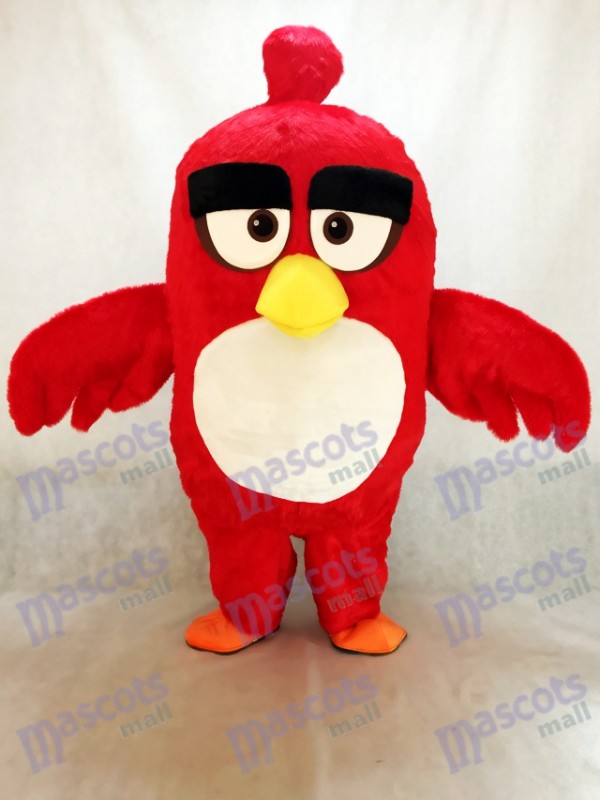 Costume de mascotte animale mignonne d'animation oiseau rouge