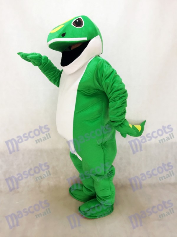 Costume de mascotte verte de gecko