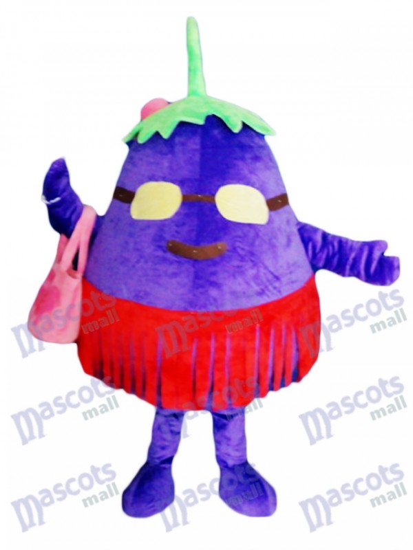 Purple aubergine mère légume mascotte Costume plante alimentaire