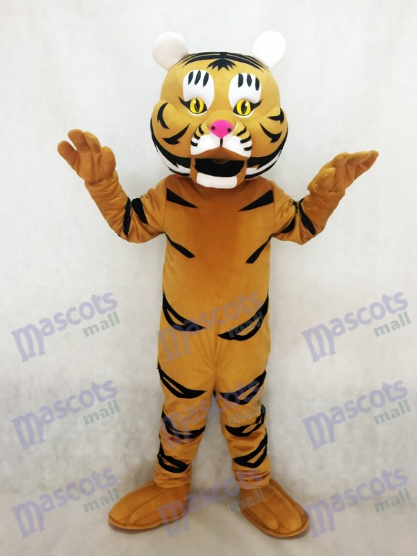 Nouveau Costume Mascotte Jaune Orange Tiger Ted