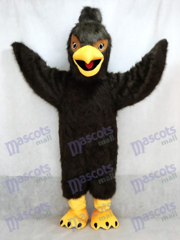 Costume de mascotte de faucon brun foncé Falcon Eagle Costume Animal