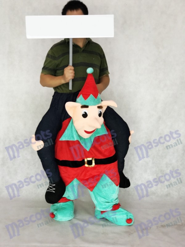 Elf Carry Me Piggy Back Ride sur Costume de mascotte de fantaisie