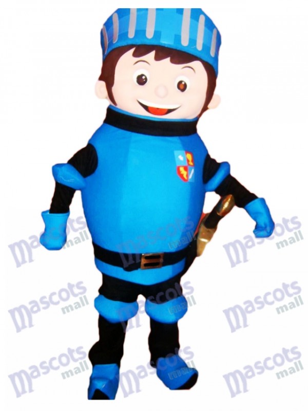 Costume de mascotte de Mike le chevalier bleu