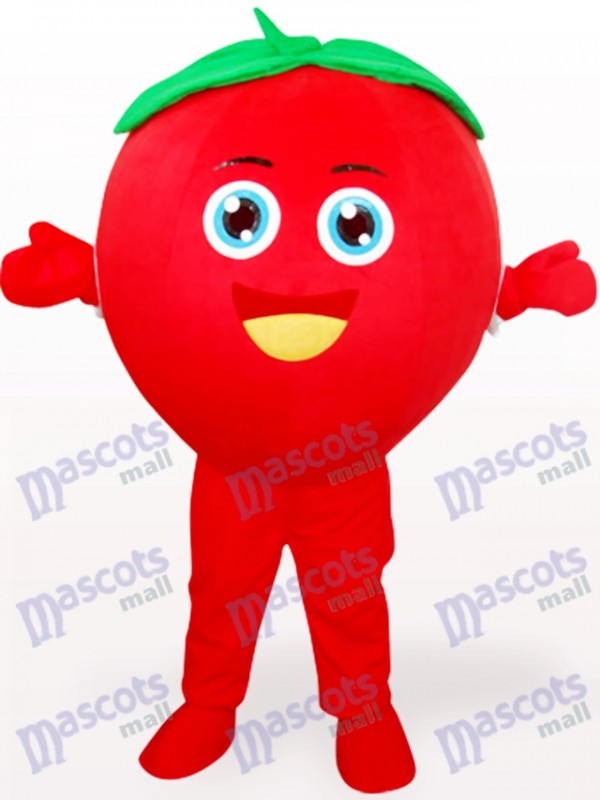 Costume de mascotte adulte de fruits tomates souriant